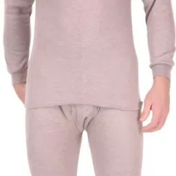 KZALCON Men's Solid High Neck Thermal Wear Top And Bottom Set Men Top - Pyjama Set Thermal-image-66