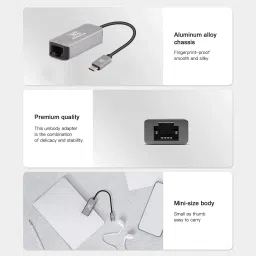 MX USB Type C to RJ45 Gigabit Ethernet LAN Network Adapter Supporting 10/100/1000 Mbps, Compatible with MacBook Pro 2020, iPad Pro 2020, Surface Book Lan Adapter image 4