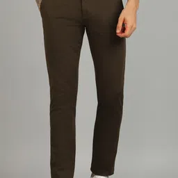 killer Men Slim Fit Brown Cotton Blend Trousers-picture-43