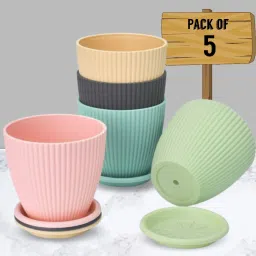 Flower Pots with tray for Home & Decoration Planters,Terrace,Garden Etc Plant Container Set-13