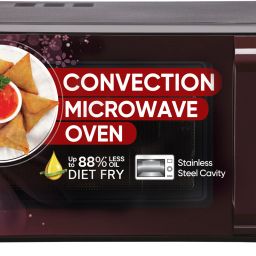 28 L with Diet Fry, Auto Cook Menu, Stainless steel cavity, Pasteurized Milk, 360 degree Motorised Rotisserie for Bar-be-queing, Indian Cuisine, Tandoor Se & Diet Fry Convection Microwave Oven-25