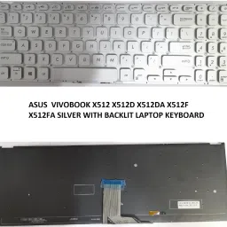 SOLUTIONS-365 COMPATIBLE FOR ASUS VIVOBOOK X512 X512D X512DA X512F SILVER WITH BACKLIT Internal Laptop-size Laptop Keyboard Compatible with Desktop, Laptop, Mac-8