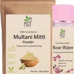 Multani mitti powder 250g+ Rose water 120ml Combo Face, Skin Glow & 100% Natural-25