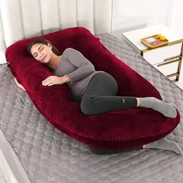 ultra soft j shaped pillow Microfibre Solid Pregnancy Pillow Pack of 1-image-62