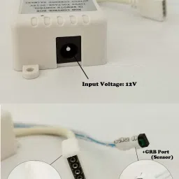 divinext 3pc Combo 12 Volt 2 Amp Adaptor Charger RGB Control Box IR RF Remote Controller 6 A Step Dimmer image 3