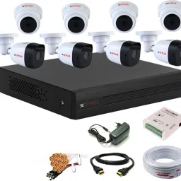 CP PLUS 8 Channal HD DVR 1080p 1Pcs,Bullet HD Camera Plug-n-Play Crystal IR LEDs for clearer Night Vision 2.4 MP 4Pcs,Dome HD Camera Plug-n-Play Crystal IR LEDs for clearer Night Vision 2.4 MP 4Pcs,combo set Security Camera-image-83