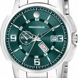 provogue Sports Formal Casual Series Analog Watch- For Men SK-PG-4075-SGRN-SLVR Basic for Men with Day and Date Display image 2
