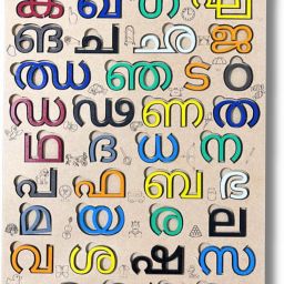 Malayalam Alphabet Wooden Puzzle Board-19