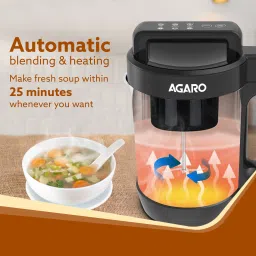 agaro Elite Soup Maker, 1 Litre, Automatic Blending & Heating, Soup Maker image 3