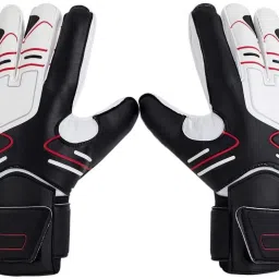 Professional Goalkeeper Gloves with Finger Protection -Black and White - Size 8 Goalkeeping Gloves-image-58