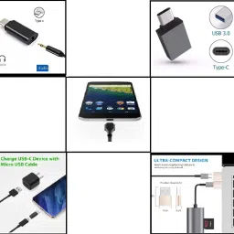 kaelan OTG Adapter Accessory Combo for Micro USB to Type c Connector, Aux Connector, OTG Adapter,Type c 2 USB Connector image 3