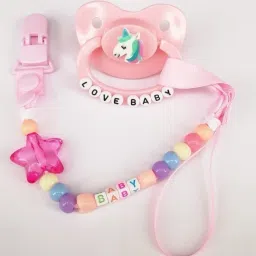 Baby Food Grade Silicone Natural Baby Pacifier Baby Soother with clip chain Soother-23