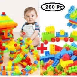 2 In 1 Combo of 100 Pcs DIY Building Blocks and 200 Pcs Educational Learning Toy-11
