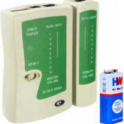 GoodsBazaar Network Cable Tester RJ45 RJ11 RJ12 Cat5 Detachable Portable Combo Set-26