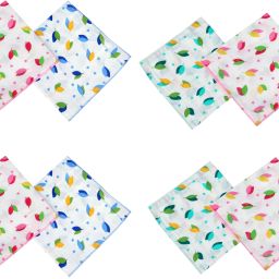 Johnnie Boy premium cotton colorful flower prints women/girls handkerchiefs (Pack of 12) ["Multicolor"] Handkerchief-image-69