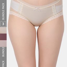 Amour Secret Pack Of 3 Mid Rise Hipster Briefs-image-36