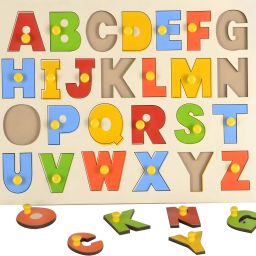 Wooden Capital Alphabets Letters ABC Puzzle Board for Kids 3-5 Years-3-image-76