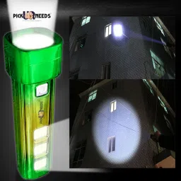 pick ur needs 5 in 1 Mini Emergency Rechargeable Led Torch Light With Blinker 10 hrs Torch Emergency Light image 4
