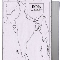 PHYSICAL MAP OF INDIA BLANK A4 67 gsm Project Paper-image-25