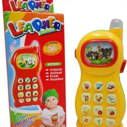 time 2 toys Learning Mobile phone for toys for toddlers and kids with Image projection image 2