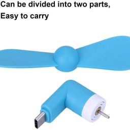 Comfortinglives Portable mini usb fan fan for type c port android smartphones compact Type‑C On‑The‑Go Fan USB Fan-image-92