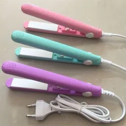Flowvalue Pocket Portable Mini Ceramic Electronic 220V Crimper Flats Iron Hair Straightener-image-63