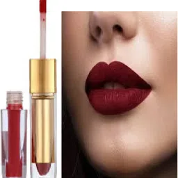 smooth best 2 in 1 maroon matte finish lipstick waterproof-37