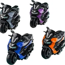 Metal Pull Back Motorbike Scooty with Moving Handle for Kids (Pack of Any 1)-picture-11