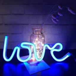 Light Neon Blue LED Night Light USB 3D Light Text Wall Hanging Night Lamp Night Lamp-image-78