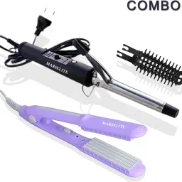 MARSELITE Combo of Mini Crimper + Hair Curling Iron Electric Hair Styler Personal Care Appliance Combo-image-9