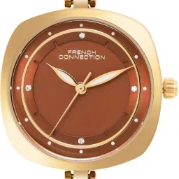 SUNRAY Brown Round Dial With Gold With Brown Stone Metal Strap Watch Analog Watch - For Women FCD2BGM-picture-33