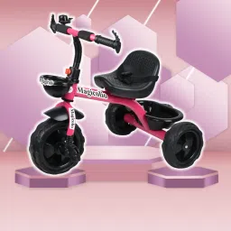 BABY TRICYCLE FOR KIDS WITH FRONT AND BACK BASKET KIDS TRICYCLE RECOMMENDED TRICYCLE FOR BABY GIRL OR TRICYCLE FOR BABY BOY OR TRICYCLE FOR TODDLER GIRL OR TRICYCLE FOR TODDLER BOY RECOMMENDED FOR TODDLER 1,2,3,4,5 YEAR CHILDREN TRICYCLE FOR KIDS TICYCLE FOR KIDS PINK 003 Tricycle-10