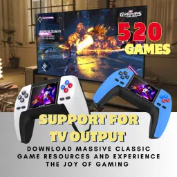 COUNTACH Retro Rechargeable Battery P5 gaming console for Portable Style 520 in 1 Games 520 games GB with 500+Preinstall video game handheld,Best Gift All Ages Mario Game, Mortal Kombat image 2