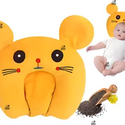 kotton candy Rai Pillow Velvet, Baby Head Shaping Takiya Soft Pillow Infant Mustard Seeds Toons & Characters Baby Pillow Pack of 1-picture-30