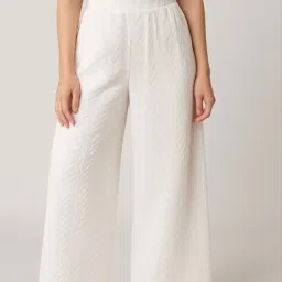 Girls Regular Fit White Lycra Trousers Women Pyjama-image-39