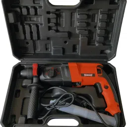 dumdaar DM26 1250w Red Rotary Electric Hammer Drill machine with 2pc Chisel and 3pc Hammer Bit Rotary Hammer Drill image 4