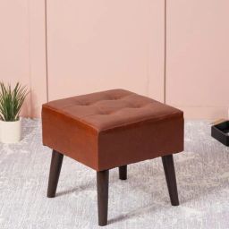 nestroots Axel Leatherette Seating Stool In Brown Color-picture-42