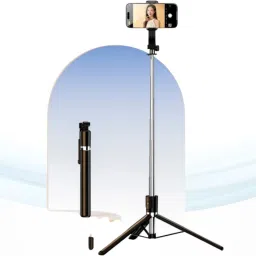 BITWEAVE R1S-L Selfie Stick with Tripod Base & LED Fill Light – Universal Fit 5” to 7” Smartphones Bluetooth Selfie Stick-image-73