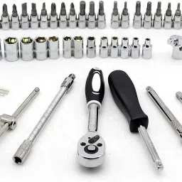 deagan 46PCS Sockets Extension Bars,Mechanic Tool Kits for Household Repair Socket Set Socket Set image 2