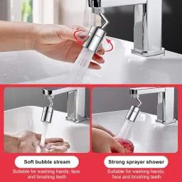 zucllin Swivel Sink Faucet Aerator Big Angle Dual-function 2-Flow Sprayer Faucet Head Faucet Nozzle image 4