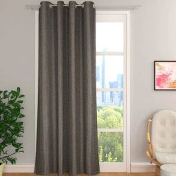 the conversion Coffee Premium Jute Solid 8ft Light Filtering Eyelet Longdoor Curtain (1 Pc)-picture-35