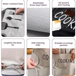goldeneyehouse Polyester, Velvet, PVC Chef's Apron - Free Size image 5