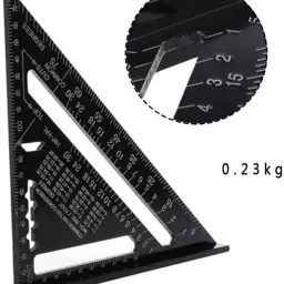flamingo enterprise Double side Aluminium Alloy Speed Square Triangle Scale for Carpenter Tri-Square image 3