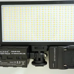 Power Smart Bi-Color Dimmable LED Video Light PS-416 with Battery and Charger for All DSLR 2880 lx Camera LED Light-33