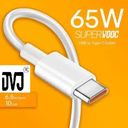 DVJ Type C 1 m SUPER VOOC SUPER FAST 65w/6amp Super Fast Type C Data Cable, USB-A to USB-C Cable Nylon Braided Cable Cord Device image 4