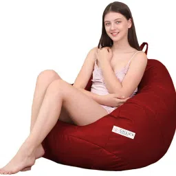 giglick 4XL Bean Bag With Footrest Teardrop Bean Bag With Bean Filling image 4