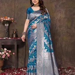 yashika Woven Banarasi Cotton Silk, Jacquard Saree-picture-16