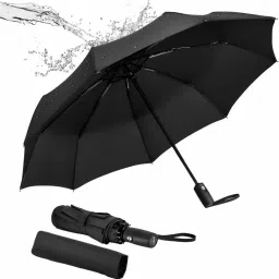 Button 3 Fold Umbrellas For Rain Windproof Man & Women Umbrella Umbrella-image-87