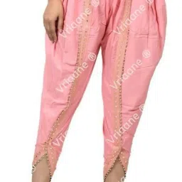 Vriaane Vriaane EMBROIDERED Women Patiala Ethnic Dhoti, Peach- 30 Self Design Women Dhoti-image-3