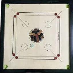 32 INCH FULL SIZE CARROM WITH, STRIKER,COINS AND POWDER , 86 cm Carrom Board-image-87